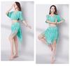 2025 Summer V-Neck Belly Dance Tassel Skirt Set - Sexy Oriental Performance Costume for Women