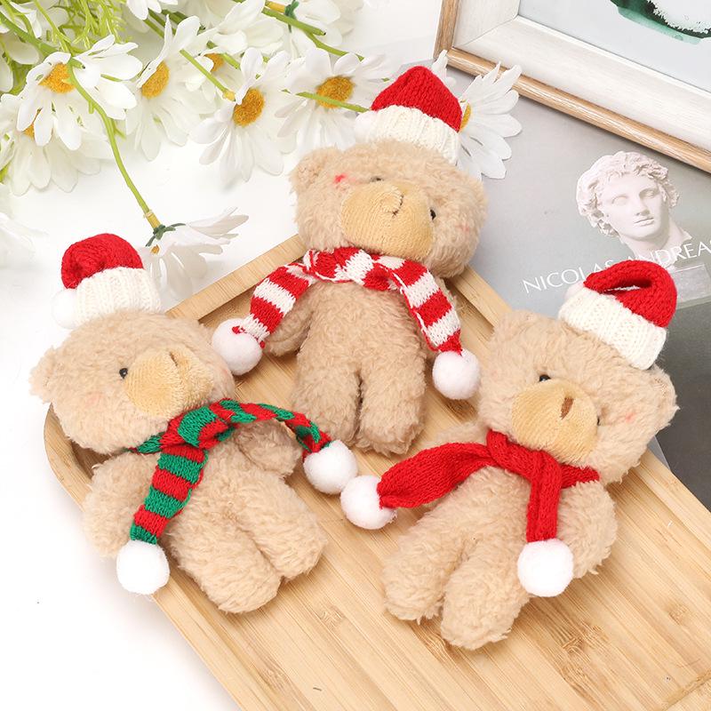 

Christmas Teddy Bear with Scarf: Bouquet, Gift Box, Party Favor, Cake Decoration