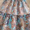Vacation-Style Floral Print Suspender Dress Summer Girls' Clothing Backless Dress Waist-Cinching Beach Dress