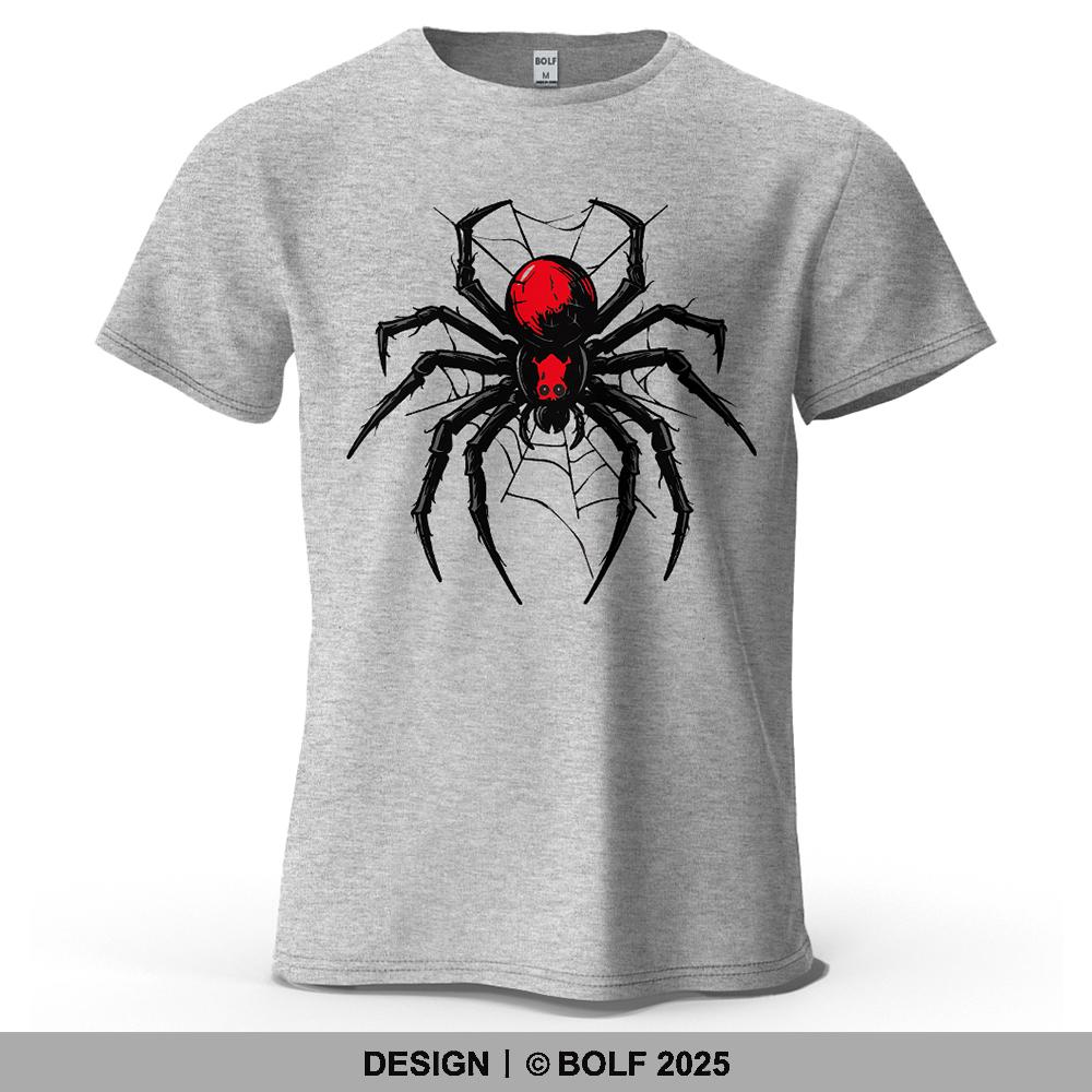Redback-Spinne Cool Bedrucktes Herren-T-Shirt Übergroße Mysteriöse Insekten Grafik-T-Shirts für Damen Oberteile T-Shirts Streetwear