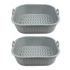 2 Pieces Reusable Air Fryer Pad Pot Liners Square Silicone Air Fryer Basket Air Fryer Bowl Silicone Material for Cooking
