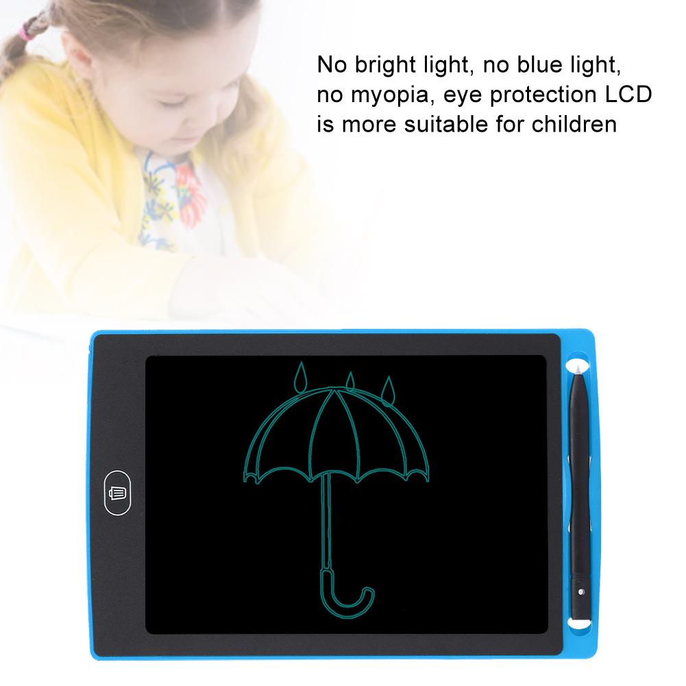 8.5in LCD Writing Pad Children Smart Graffiti Drawing Board Monochrome Handwriting(bleu Fonce )