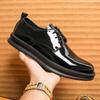 Fashion Classic Retro Comfort Men Artificial Leather Dress Oxfords Shoes Lace Up Office Business Casual Shoes Brand British Style Shoes