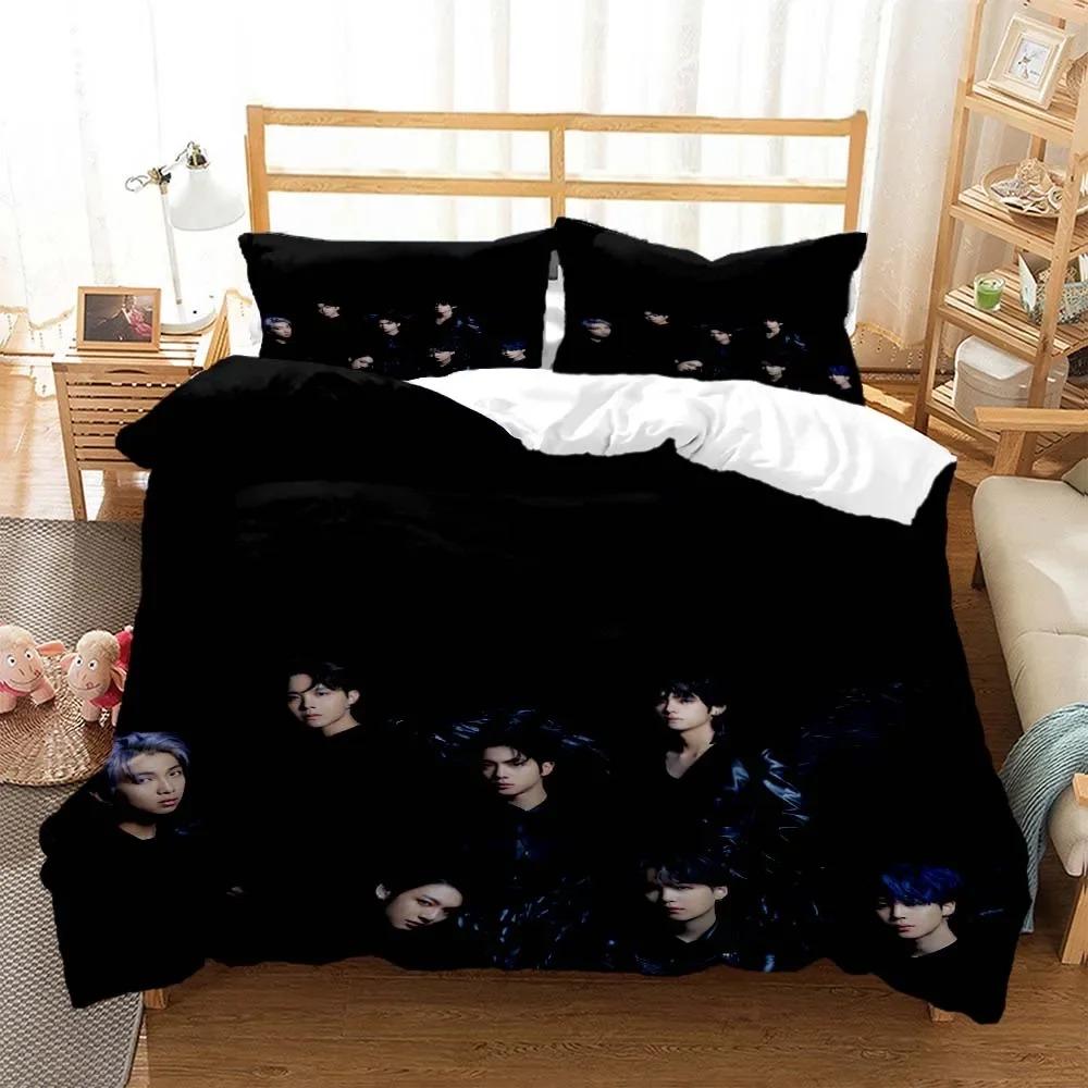 Fashion Men's Top Tier Singer Printed Bedding Set for Youth Queen Bedding Set Quilt Cover Bedding Set for Youth