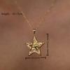 Fashionable 18K Gold Plated Stainless Steel Necklace Jewelry Waterproof Star Ring With Necklace for Weddings