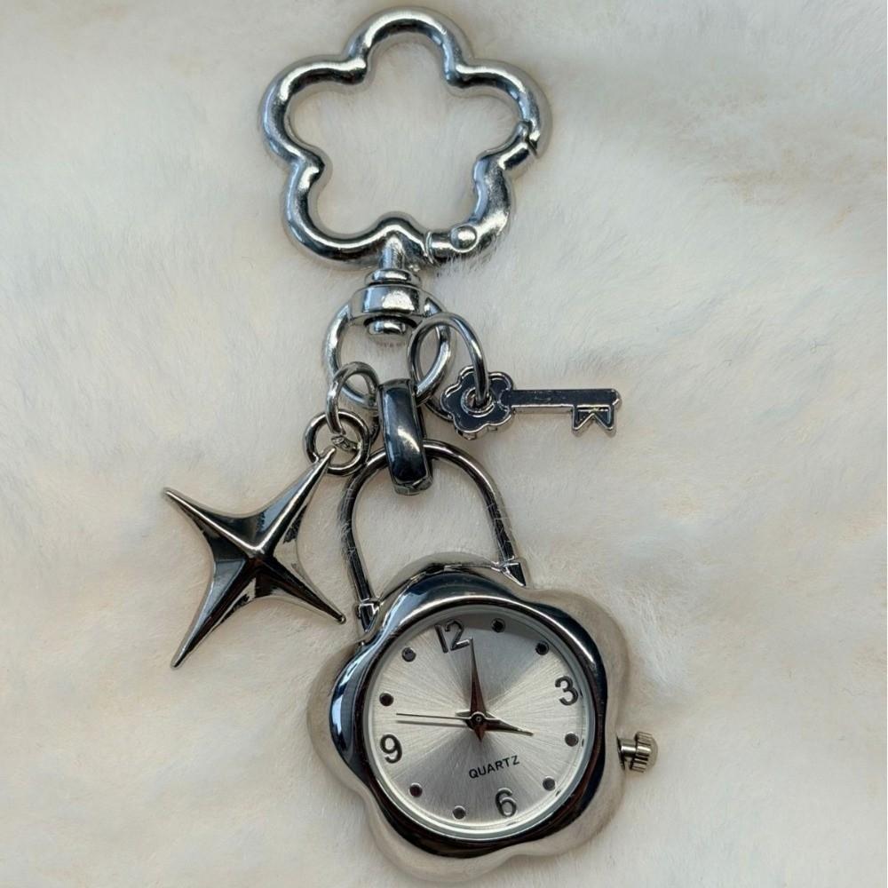 Vintage Look Steampunk Uhr Schlüsselanhänger Metall Paar Stil Schlüsselanhänger Taschenuhr Rucksack Anhänger