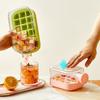 Food Grade Press Ice Cube Mold With Lid Portable 2 In 1 Ice Kettle Straw Dual Use Ice Making Artifact Kitchen Bar Ice Tray