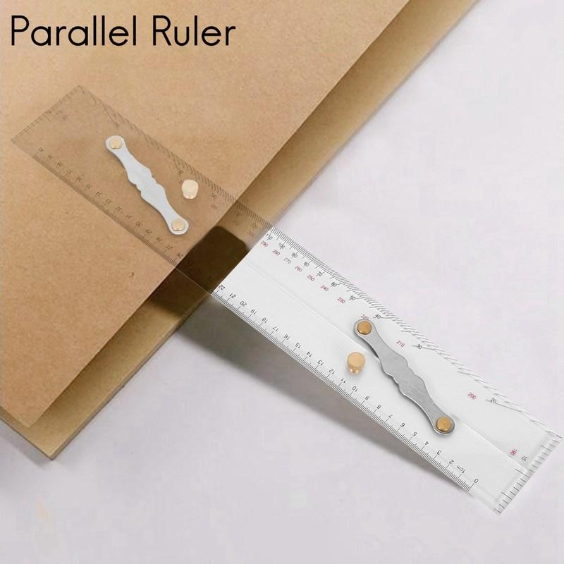 3X Marine Ruler Parallel Ruler Nautical Charts Parallel Ruler Mapping Points To Pull Parallel Ruler 450MM NONE красный