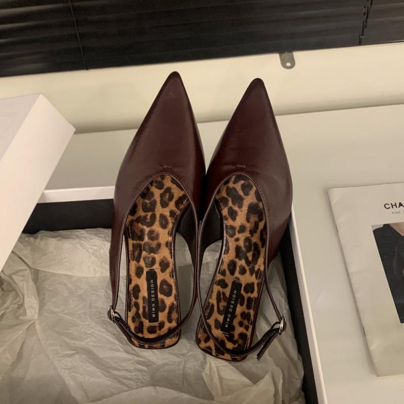 

Мода Bailamos Бренд Женские Сандалии Острый Носок Элегантная Обувь на Плоском Каблуке Летняя Мода Слингбэк Женские Мюли Туфли Лодочки Туфли для Платья Му 35