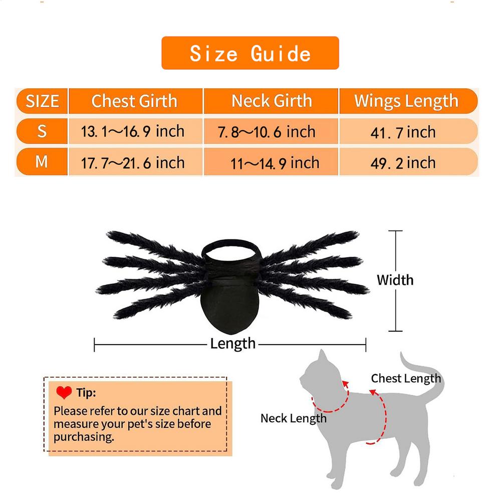 

Halloween Dog Spider Costume Small Dog Halloween Spider Costumes Spooky Pet Cosplay Outfit Dress up Accessories for Puppy Event чорний