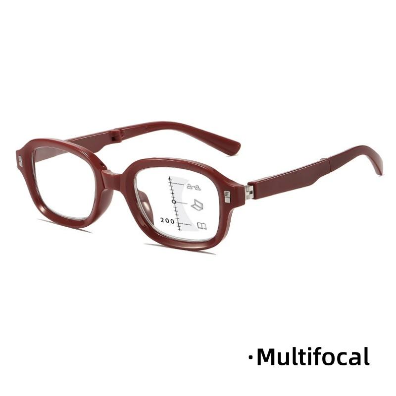 Portable Foldable Photochromic Reading Glasses Men Women Progressive Multifocal +1.0 To +4.0 Outdoor Presbyopia Glasses