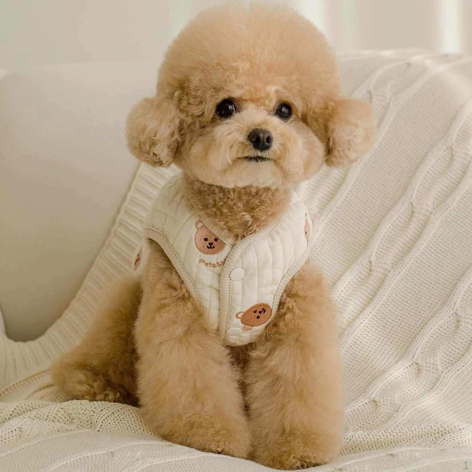 

Cozy Canine Vest Plush Fleece Dog Sweater with Leash Attachment Winter Pet Apparel for Chilly Days XS