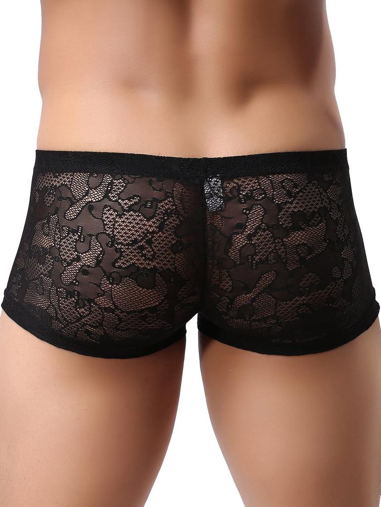 Sexy Boxer Soft Breathable Inner Low Rise 3D Sewing Underwear 6 Colors [iKingsky] Men's Men's (S,