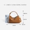 Versatile and elegant Boston pillow bag made of top-layer cowhide, new women's handbag, shoulder bag, crossbody bag