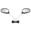 Kolip 1 Pair Bicycle Rearview Mirror Degree Adjustable Riding Convex Reflective Safety Glass Rear View Mirrors