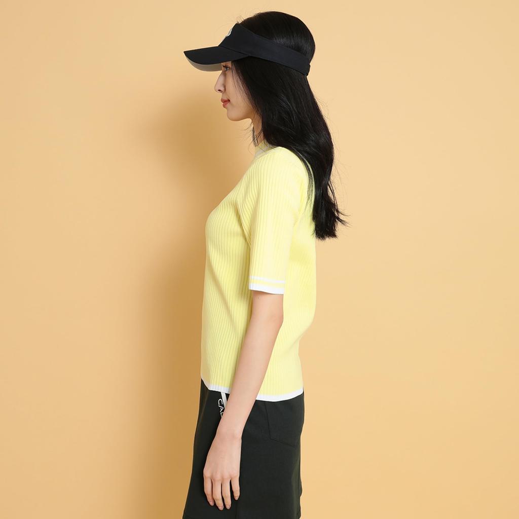 Callaway Short Sleeve Mock Neck Sweater Golf C25119202 M Women's (One-Point Logo) / / 1061_Yellow