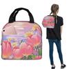 Red Tulip In The Beach Insulated Lunch Bag for Women Kids Leakproof Food Boxes Thermal Lunch Box Tote