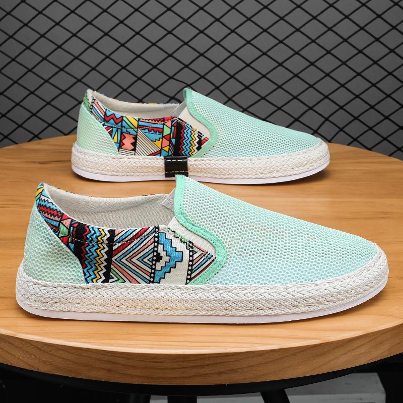 Vyriški plokščiapadžiai drobės batai, Fisherman lininiai loferiai, vasariniai vyriški sportbačiai, naujo stiliaus batai, sportbačiai, vyriški laisvalaikio batai, vyras