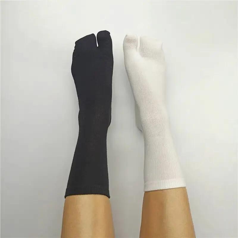 3 Paar=S Zehentrenner Socken Damen Herren Schweißresistent Rutschfest Geteilte Separate Tabi Zehen Socken Faser Deodorierend Lange Socken Einfarbige Schuh Socken