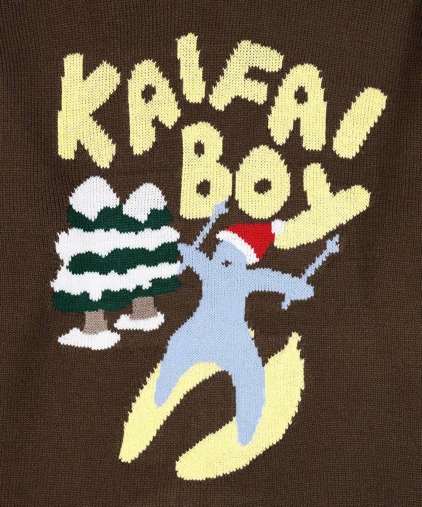 KAIFAI Skiing Banana Boy Knit (Brown) K25Zb168