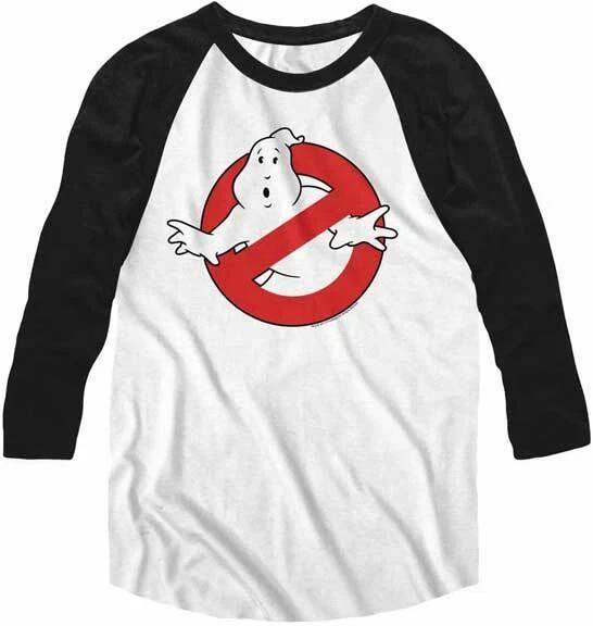 The Real Ghostbusters Cartoon Mooglie Trapped In Movie Logo Men s Raglan T Shirt L