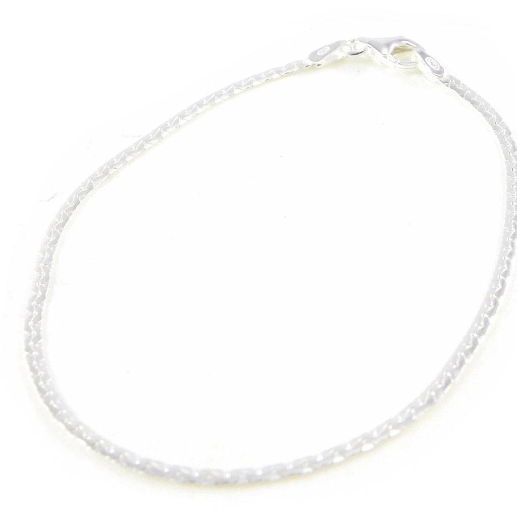 Les Trésors De Lily [C7429] - Silver 'Bean' Silver Bracelet - 18 Cm 2 Mm