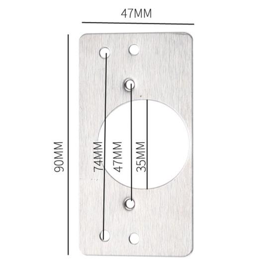 Strong Hinge Fixing Bracket Thickened Long Durability Easy Installation Stainless Steel Flat Fixing Brace Bracket with Mounting Screws