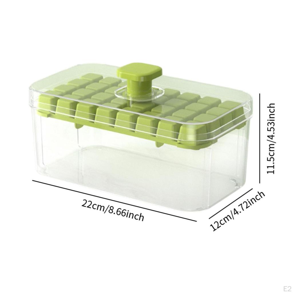 Press Type Ice Cube Maker Portable Mould for Cocktails Juice Drinks 32 Grids
