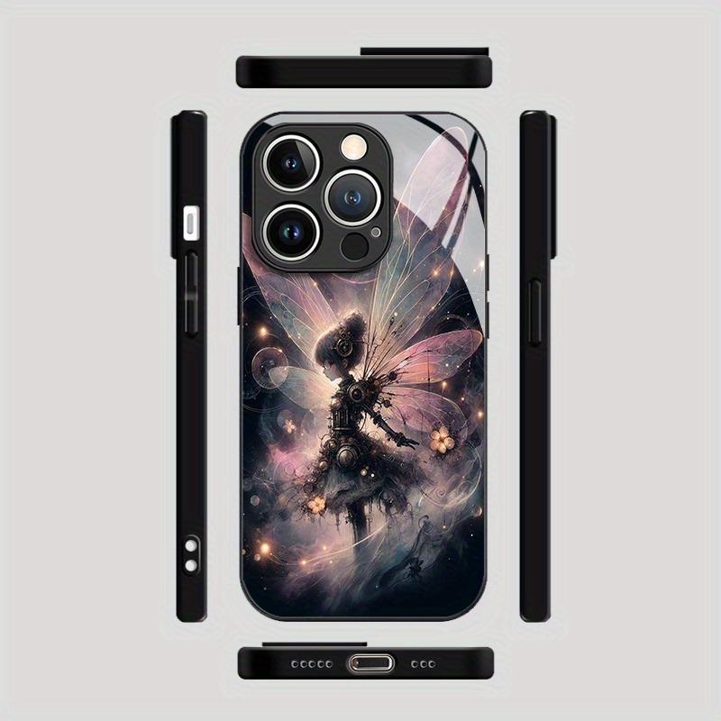 Starry Illusion Butterfly Pattern Tempered Glass Phone Case For iPhone 11 12 13 14 15 16 17 Pro Max 17Air 7 8 Plus XS X XR Cover