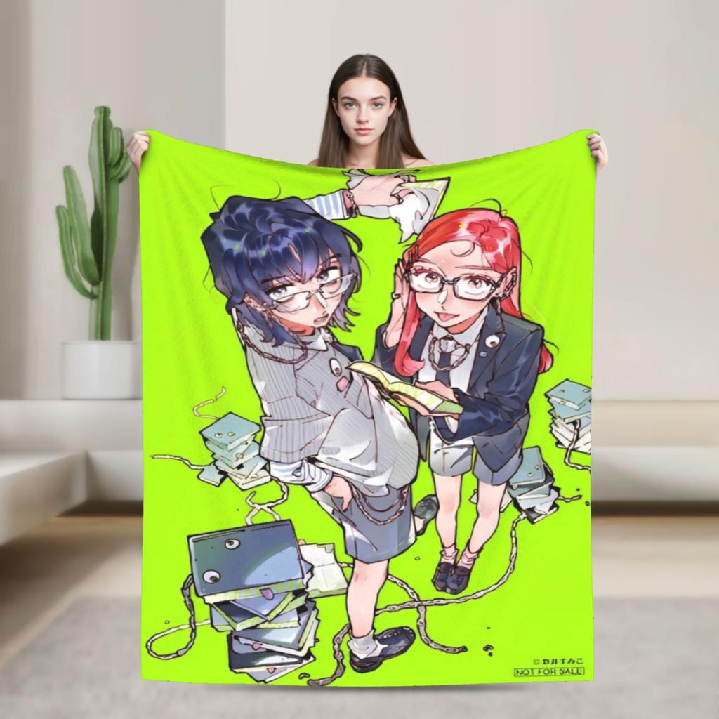 Mitsuki Koga Aya Green Yuri Blanket Quality Warm Soft Throw Blanket Winter Picnic Home Decor Pattern Bedspread