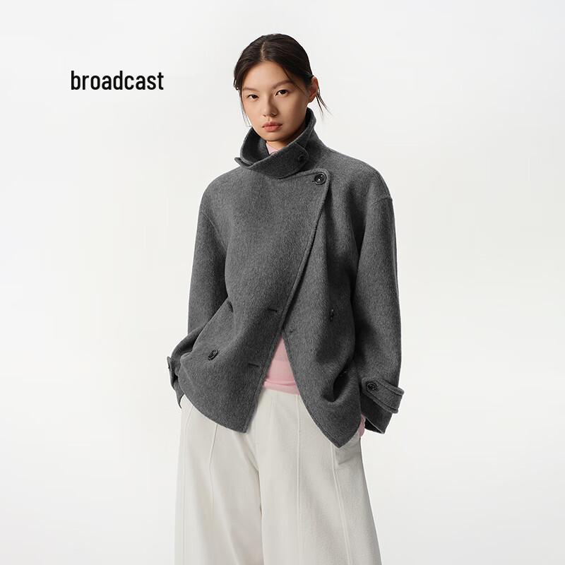 Broadcast Women's Elegant Retro Wool Blend Short Coat
