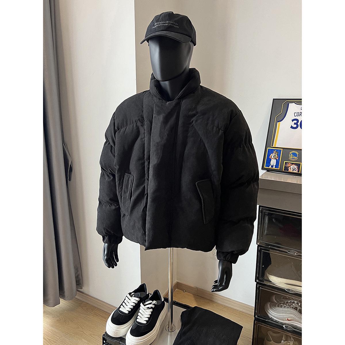 

CleanFit Men s Cotton Puffer Jacket: Yadan Style, Winter 2025, American High Street Outerwear M чорний