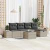 VidaXL 6-Piece Garden Sofa Set with Light Grey Cushions In Rattan 3359371
