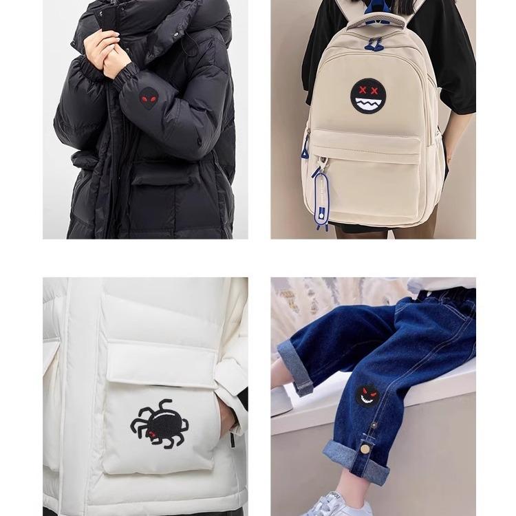 Self-Adhesive Black Patch Sticker Clothes Pants Down Jacket Broken And Seamless Repair Repair Embroidery Cloth Sticker Ghost Decal