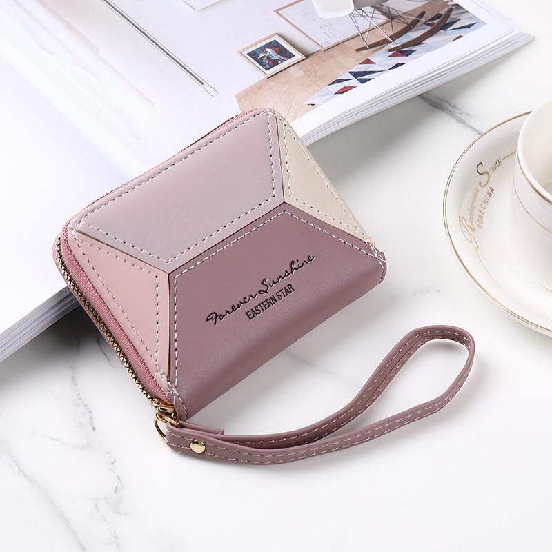 

Urban Minimalist Style Soft Pu Leather Women s Short Wallet Zipper Closure Simple Letter Print Large Capacity Multi-card Coin Purse Cameo brown