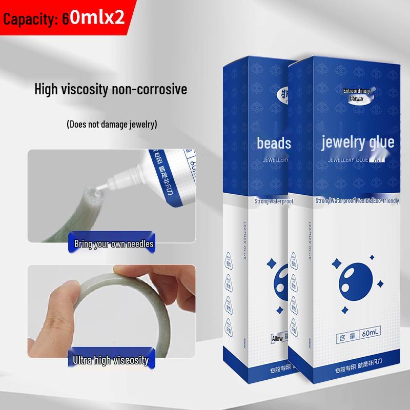 Jadeklister: Klar, spårlös lim för ringar, smycken, pärlor, örhängen, bärnsten och vax.