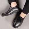 Men's Casual Leather Shoes 2024 New Spring Autumn Man's Comfortable Soft Leather Shoes for The Middle-aged and Elderly Loafers