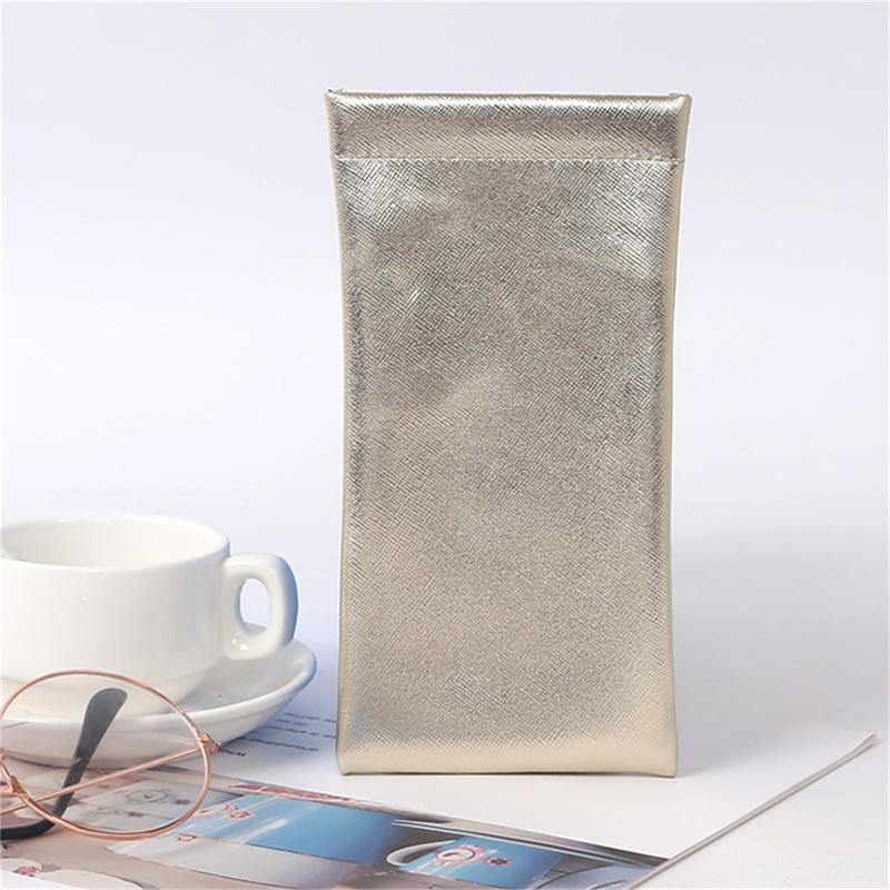 Glasses Bag Bright Fashion Classic Metal Wear Resistant Cross Pattern Fine Workmanship And Comfortable Touch Glasses Bags