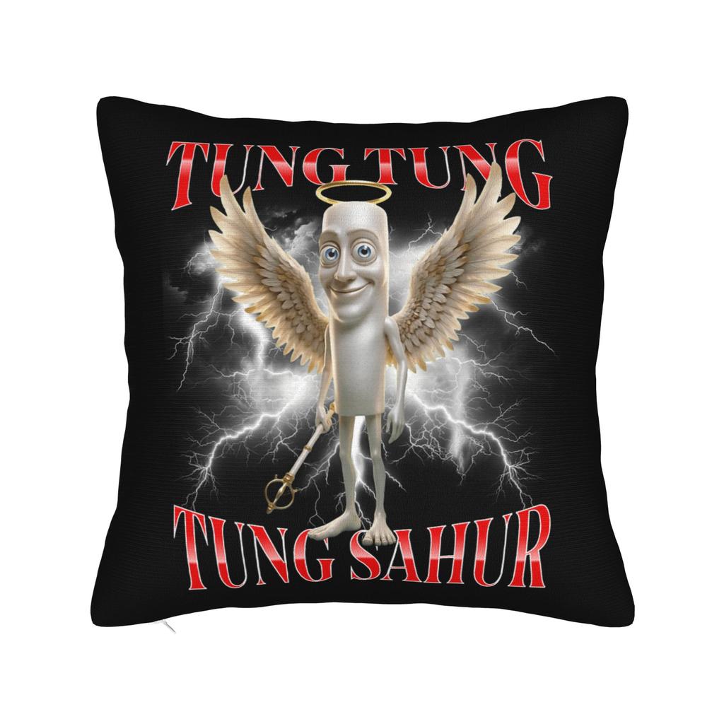 Tung Tung Tung Piazza Sahur Federa Cuscino Poliestere Cuscino Decorativo Italian Brainrot cm Federa