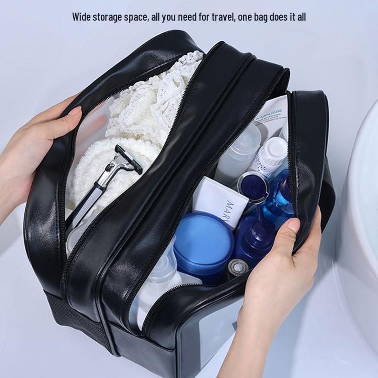 Herrars Vattentät Resetoalettväska - Transparent, Bärbar, Våt/Torr-separation för Bad & Simning