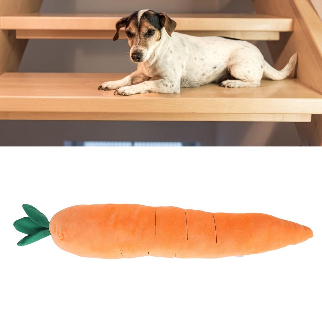 Carrot Dog Squeaky Toys Bite Resistant Relieve Anxiety Dog Squeaky Chew Toys Carrot Shaped Dog Toy for Playing