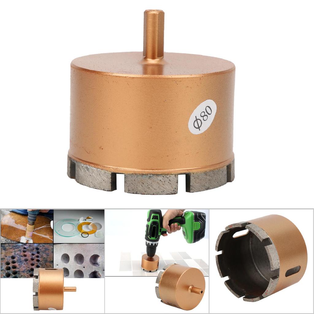 Marmoröffner Diamantbohrkrone Lochsäge für Granitfliesen Beton Glas 80mm