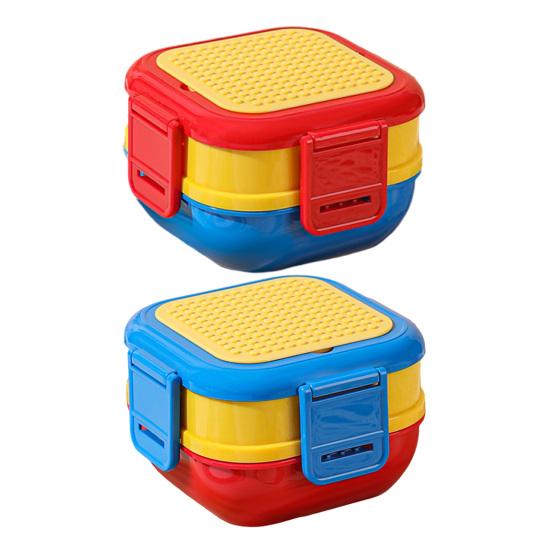 Dospělý Bento Box se dvěma stohovatelnými nepropustnými přihrádkami Bez BPA Nádoba na uchovávání potravin Obědový box Bezpečné pro mikrovlnnou troubu a myčku nádobí Nádoba na přípravu jídel