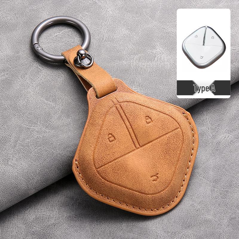 Wuling Bingo 2023 Sheep Suede Car Key Cover with Buckle Keychain
