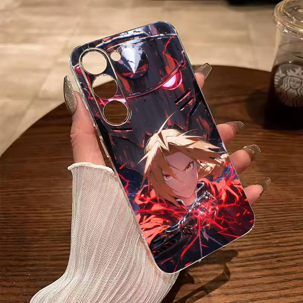 Fullmetal -Alchemist-Edward -Elric Clear Phone Case for Samsung Galaxy A71, A70, A52, A51, A40, A30