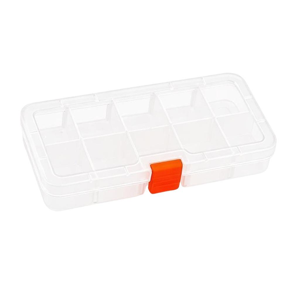 Removable Divider Part Organizer Box Transparent Lid Storage Case New Hardware Storage Box белый