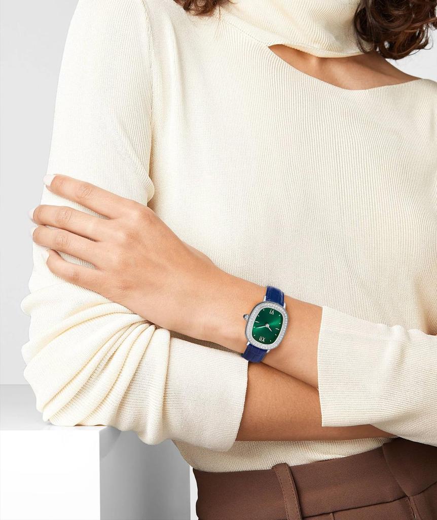 BINLUN Genuine Leather Watch Handmade Crocodile Leather Replacement Quick Classic Leather Band with Rose Gold Band, Pattern, Strap, Unisex, Release,