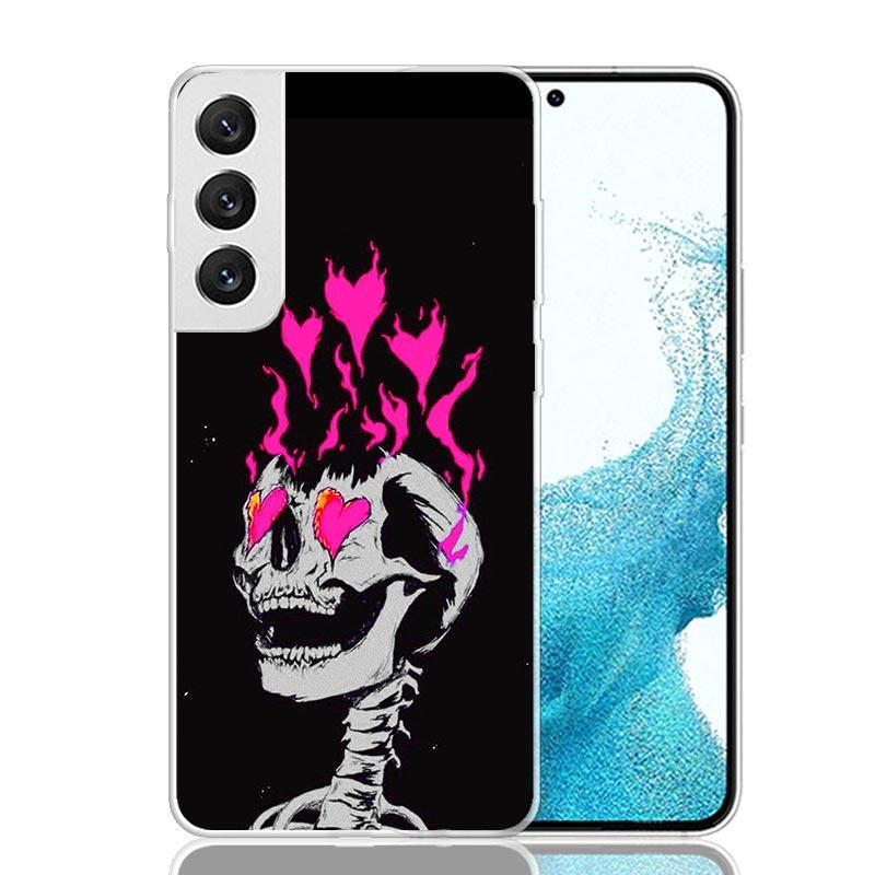 Anatomy Skeleton Heart Lovey Kiss Phone Case For Samsung Galaxy S26 S25 Edge S24 S23 FE S22 Ultra S21 Plus S20 + Fundas Cover Co