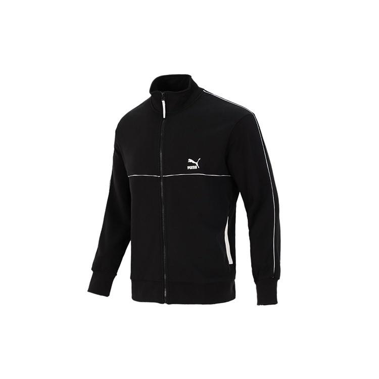 PUMA Running Training Breathable Sports Stand Collar Logo Jacket Black Men s 531706-51 S