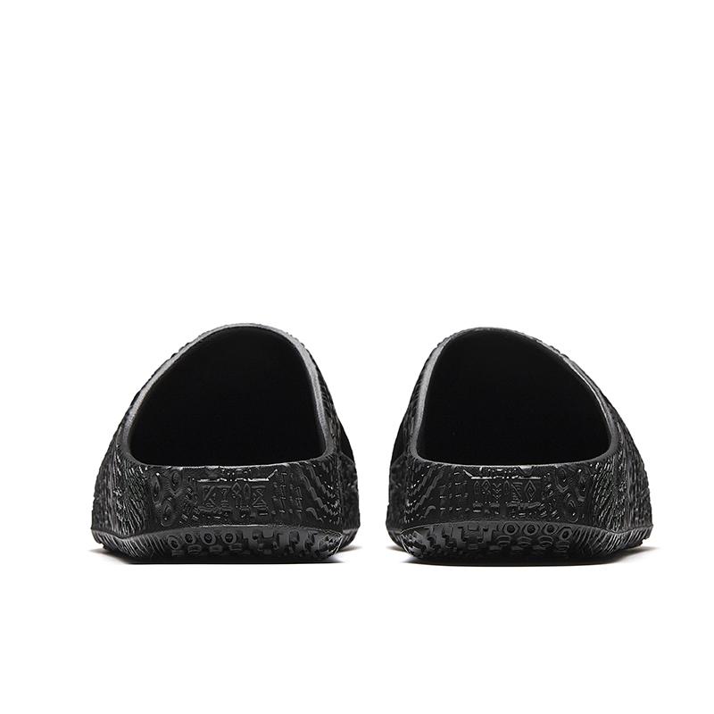 Anta Chinelo Hela Confortável Fashion Simples Antidesgaste Anti-Odor de Bico Fechado Chinelos Masculinos Preto 112531801-2
